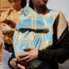Porte bébé Gorilla Fin – Madras Bleu